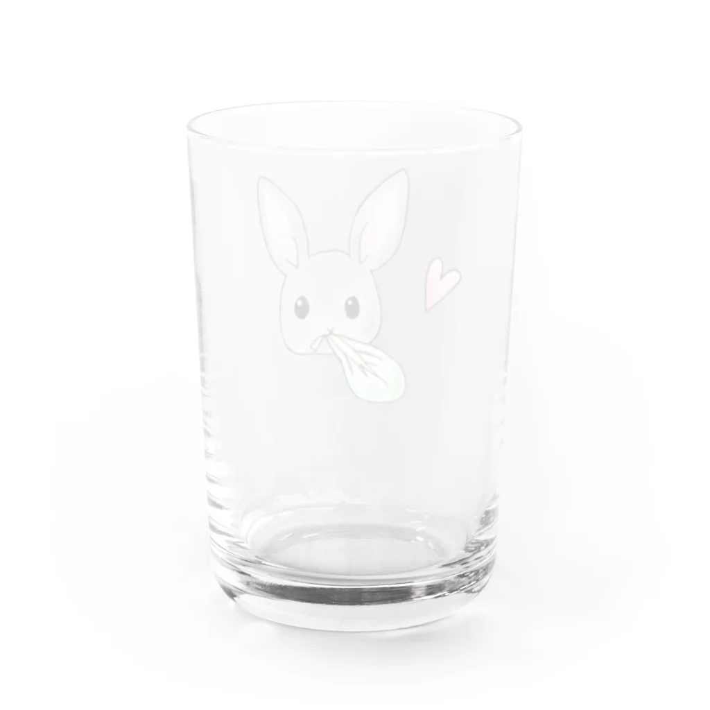 うさぎ石鹸のI ♡ KOMATSUNA Water Glass :back