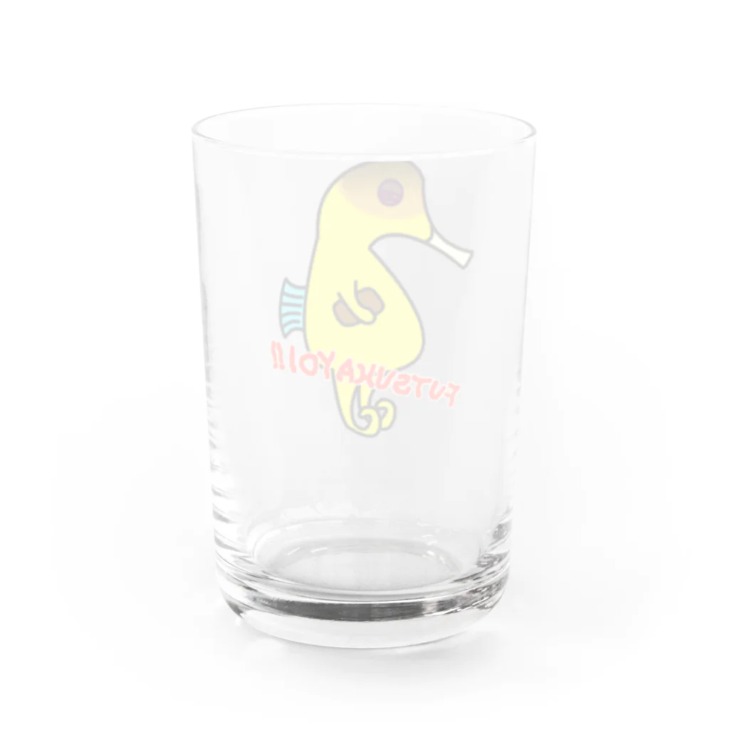 ぐずぐず夫の店の二日酔いのタツノオトシゴジジイ Water Glass :back