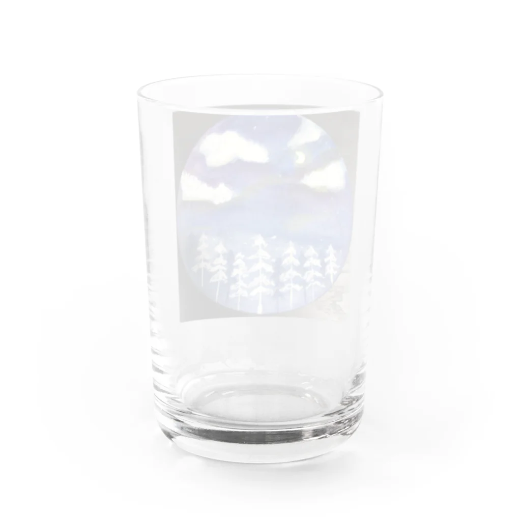 くるくるショップの冬景色るんるん Water Glass :back