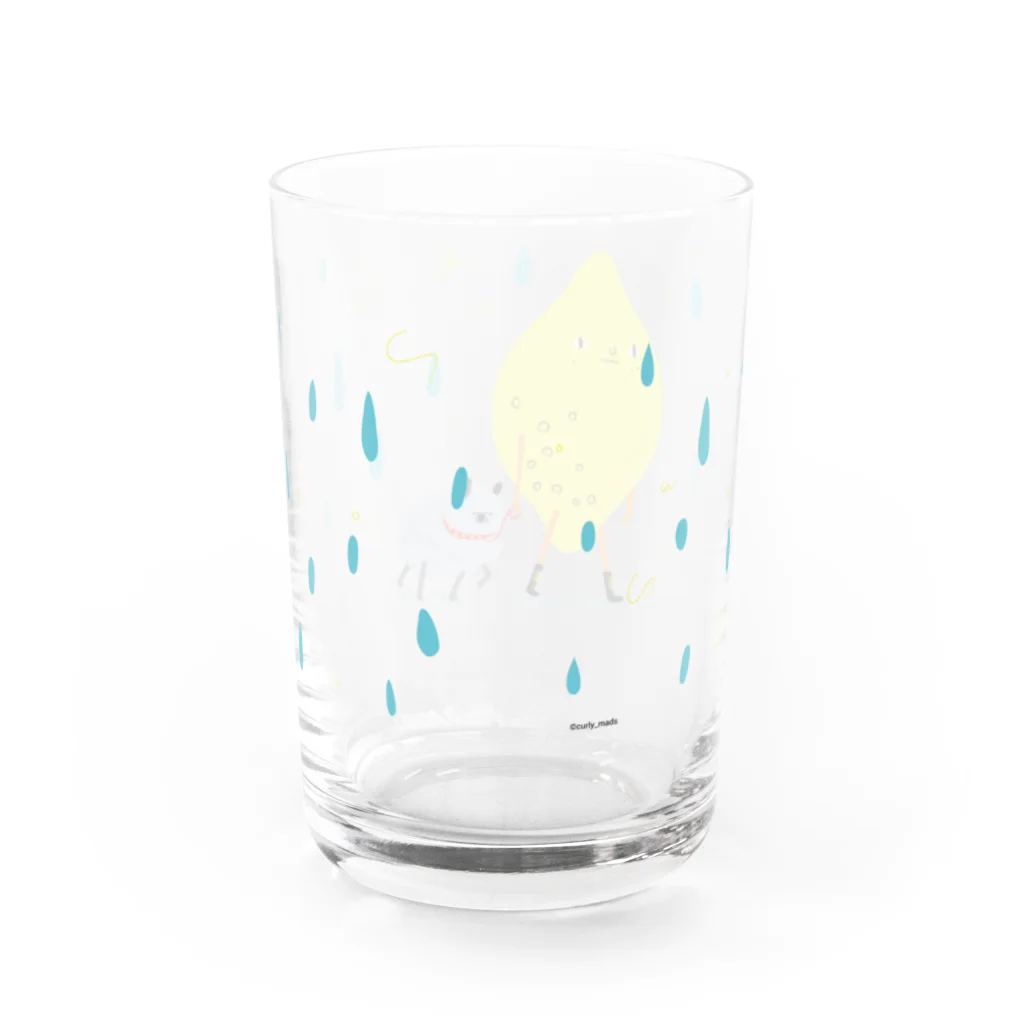 curly_mads online storeのLemon & Lime （Rain) グラス反対面