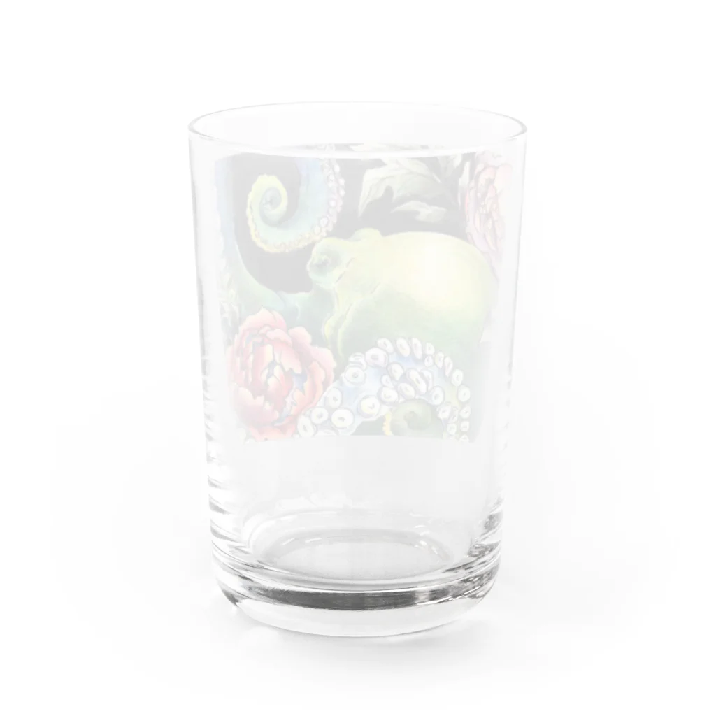 涼　06商店の蛸牡丹 Water Glass :back