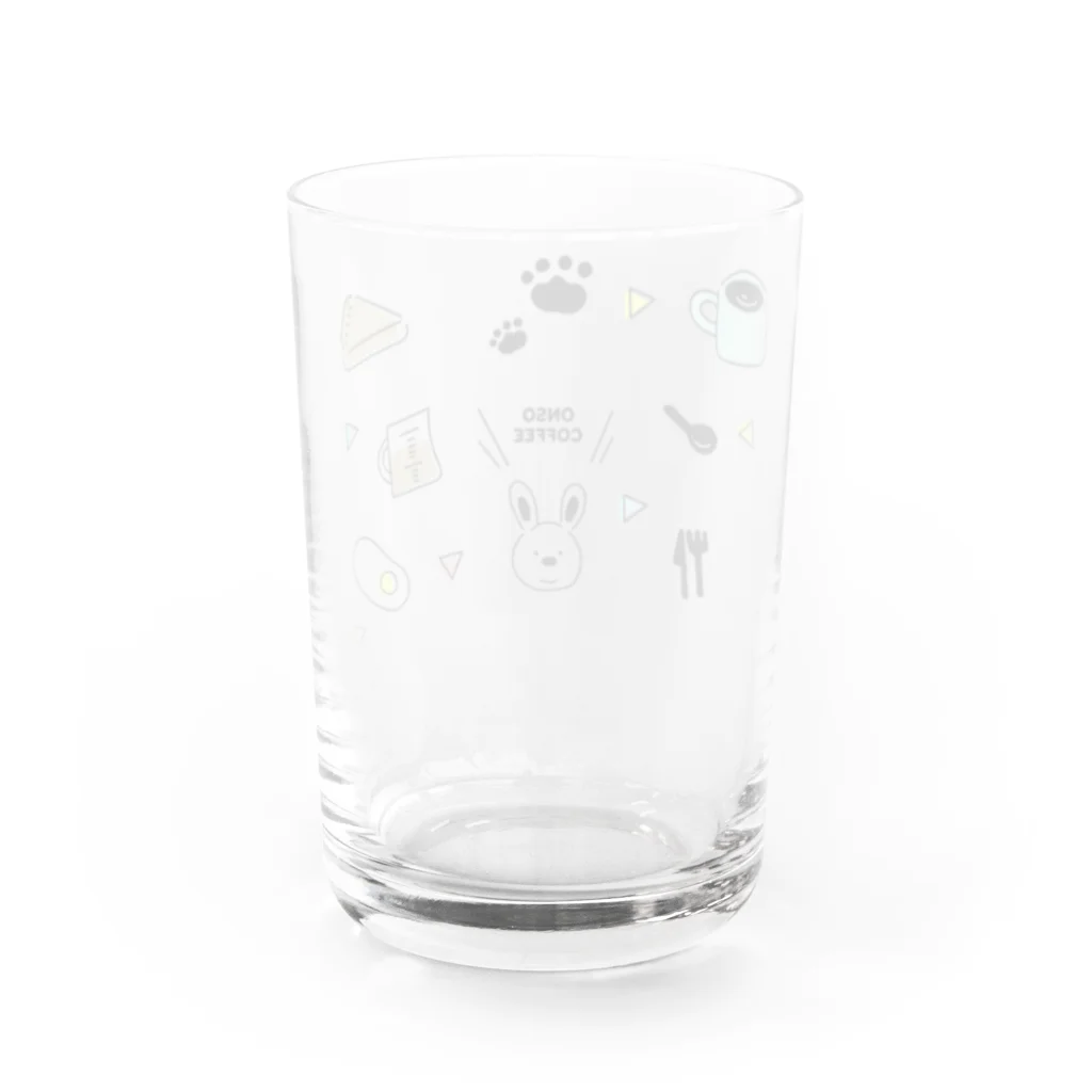 onsocoffeeオリジナルグッズのONSO COFFEE Water Glass :back