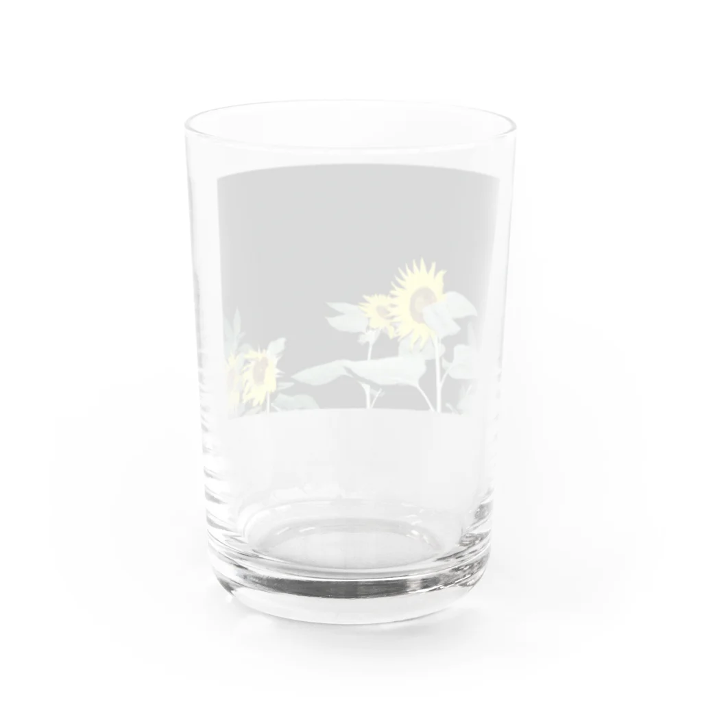 酢とレモンの夜の向日葵 グラス反対面