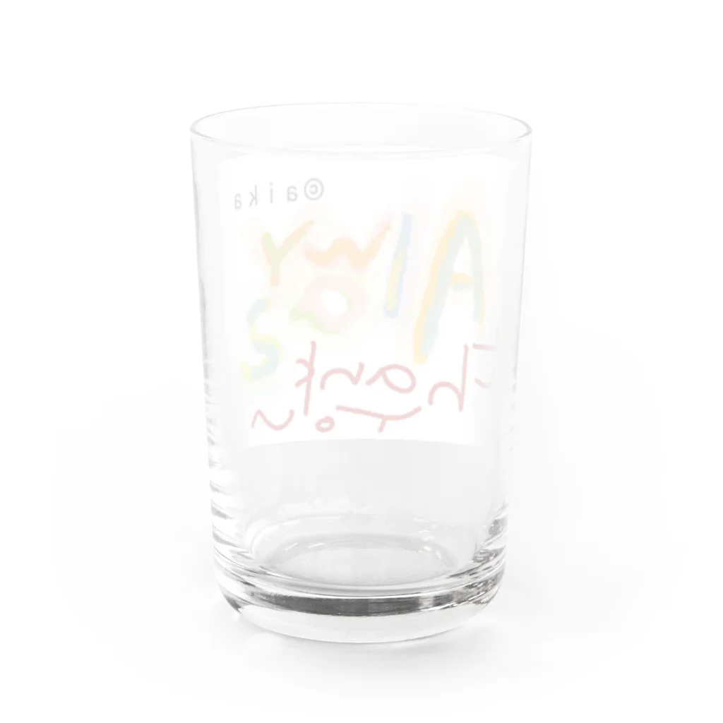 ©︎aikaの【数量限定】Always thank youグラス Water Glass :back