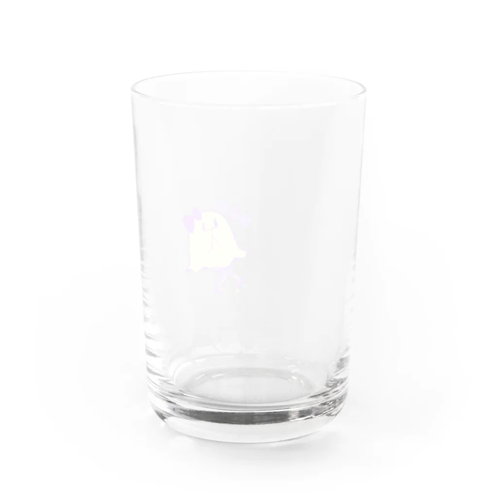 あやさんのウォウウォウおばけちゃん(カラー) Water Glass :back