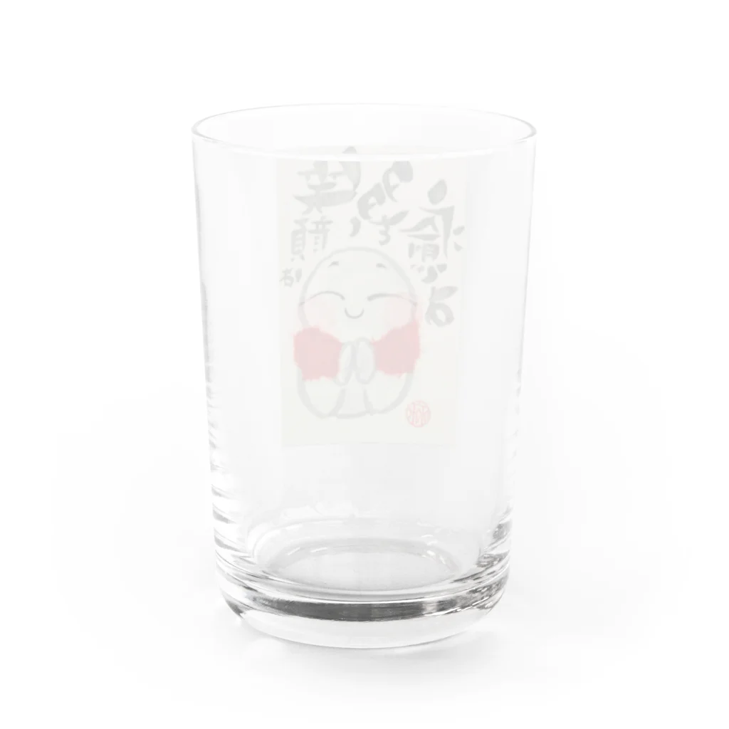 笑顔の笑手紙屋さんのお地蔵さま Water Glass :back