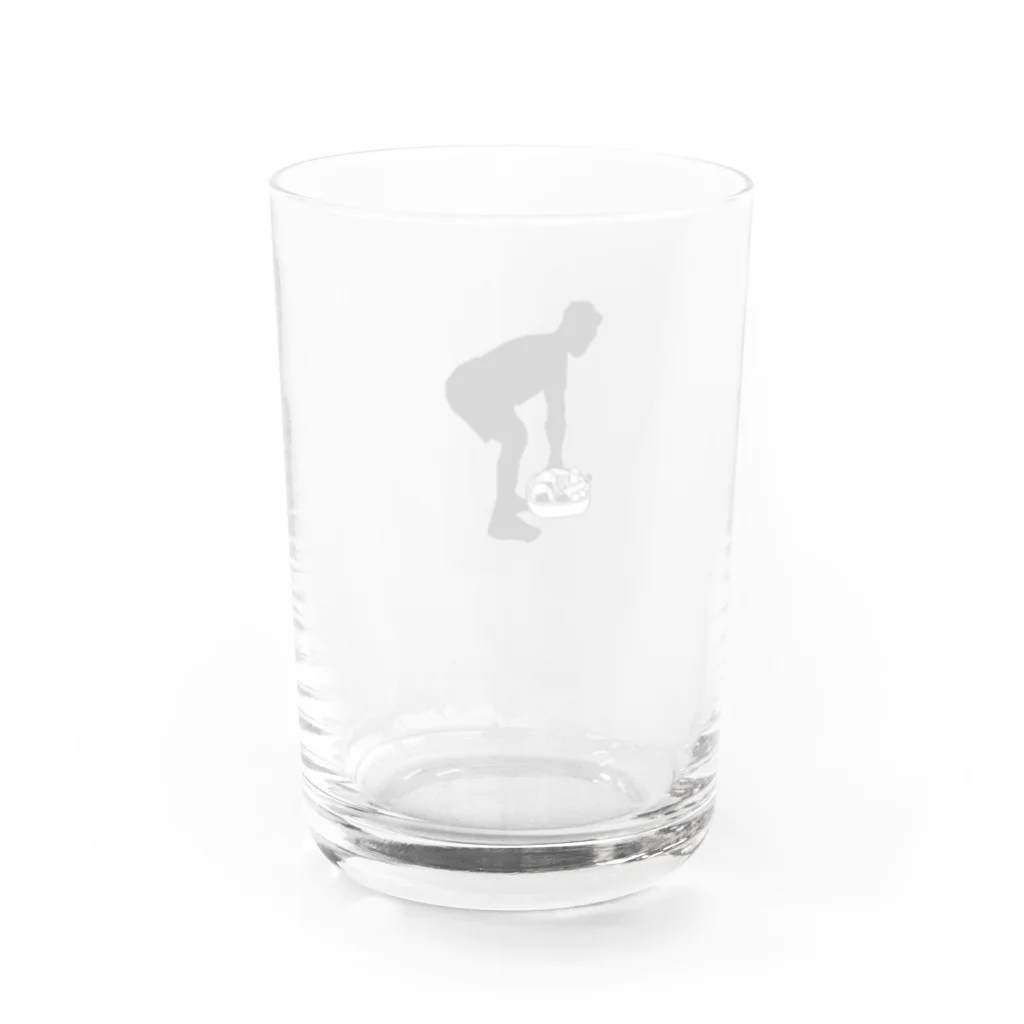 モノクロフィットネスの弁当オーバーロウ Water Glass :back