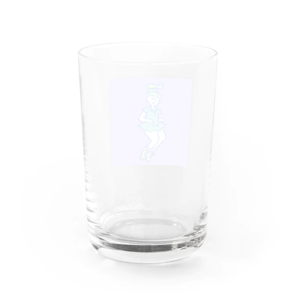 うみ工房・なかにしちさと　の控えめジャンプガール Water Glass :back