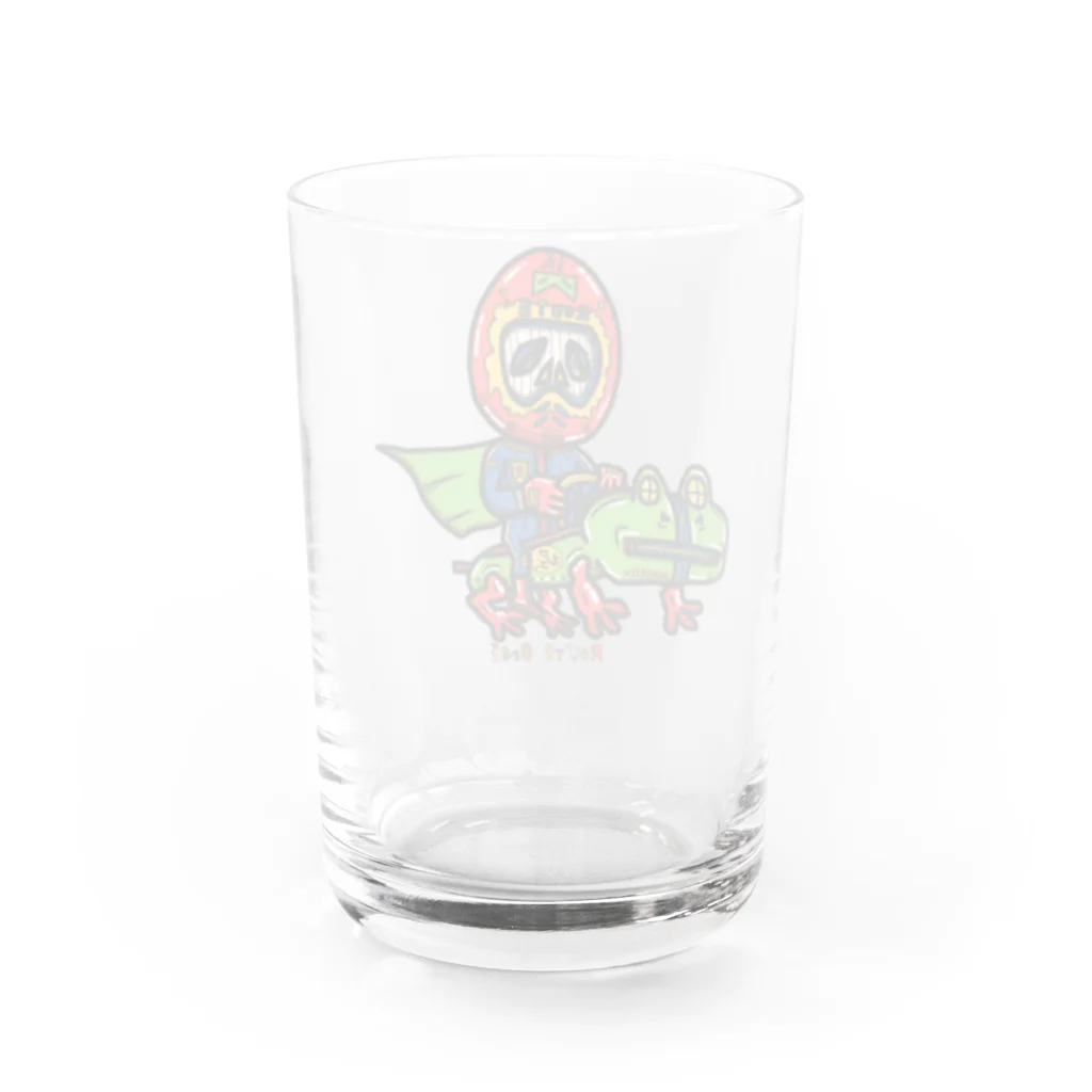 oekaki/ROUTE ONEのカエルライダー★まこちゃん Water Glass :back