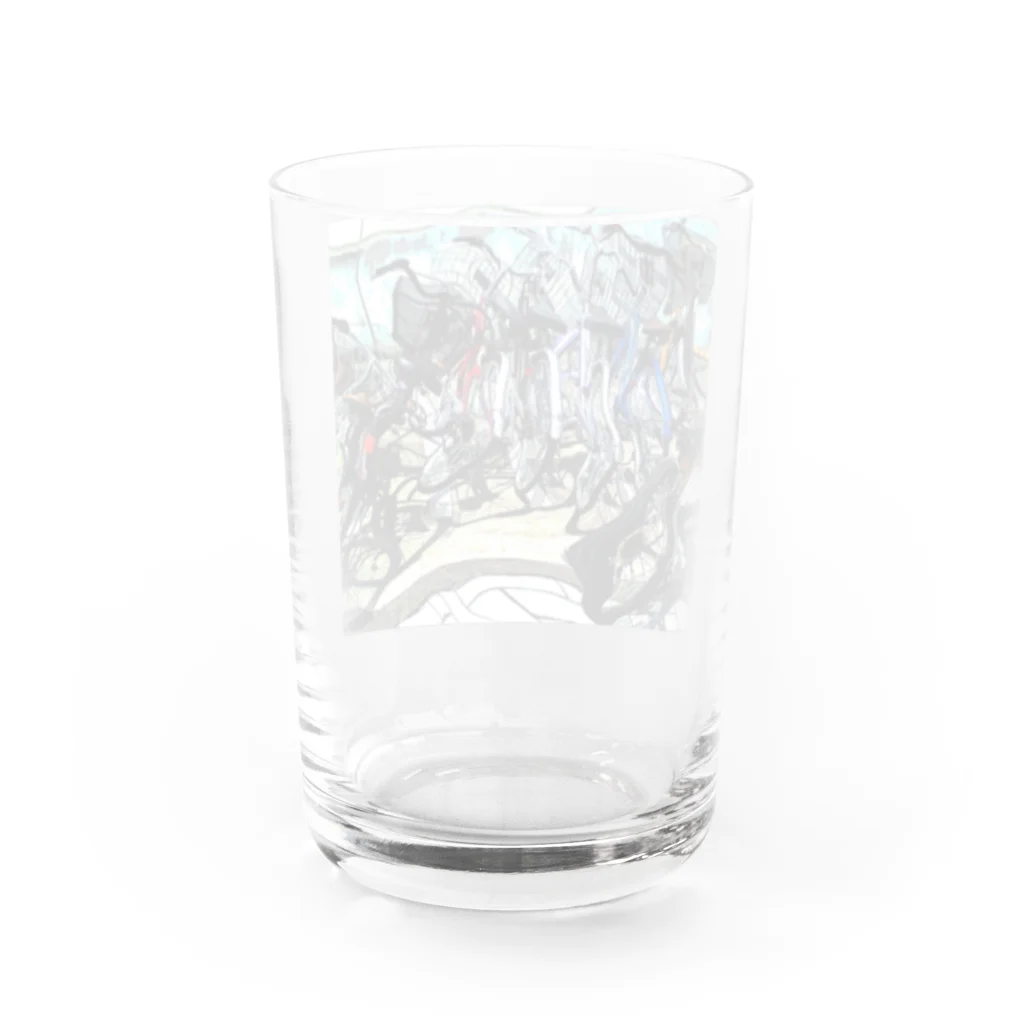 日々好日屋2号店の自転車ドミノ Water Glass :back
