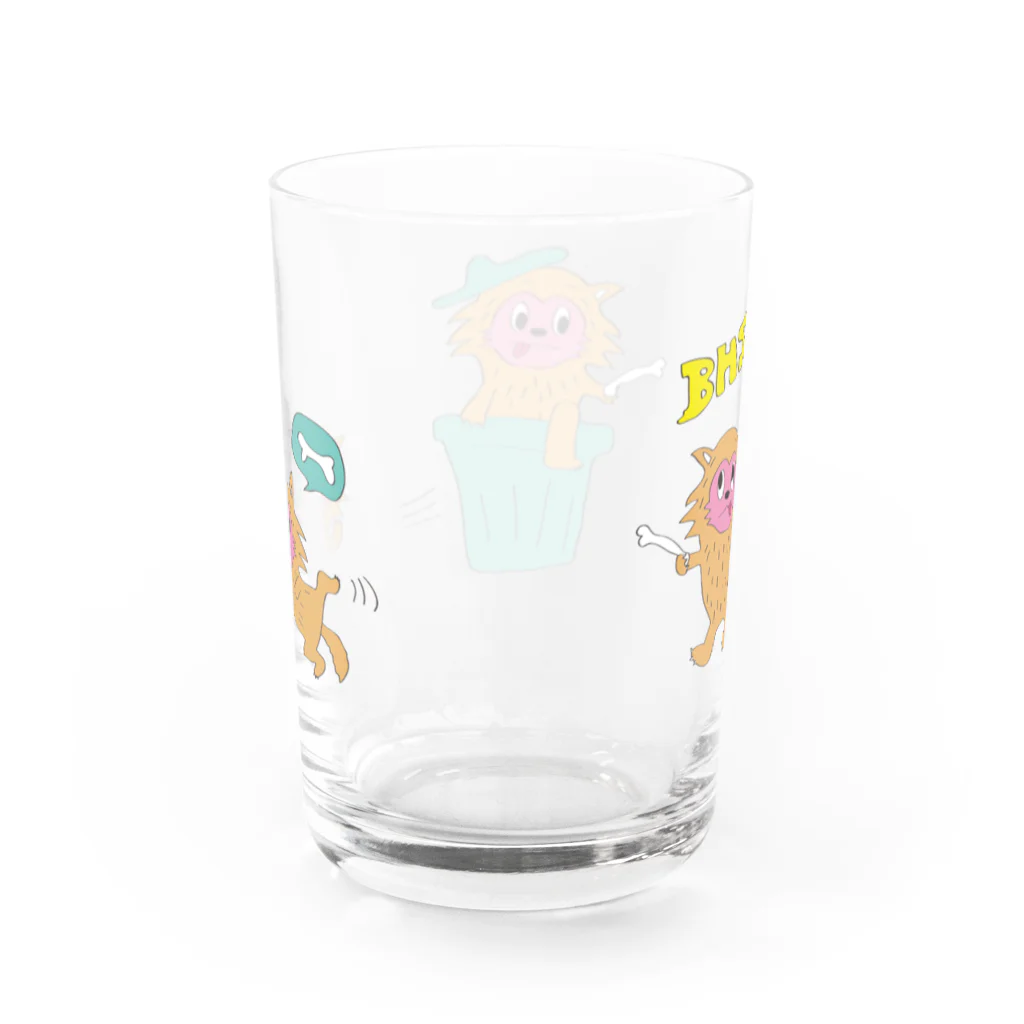 文字８フレッシュ！のBHS glass Water Glass :back