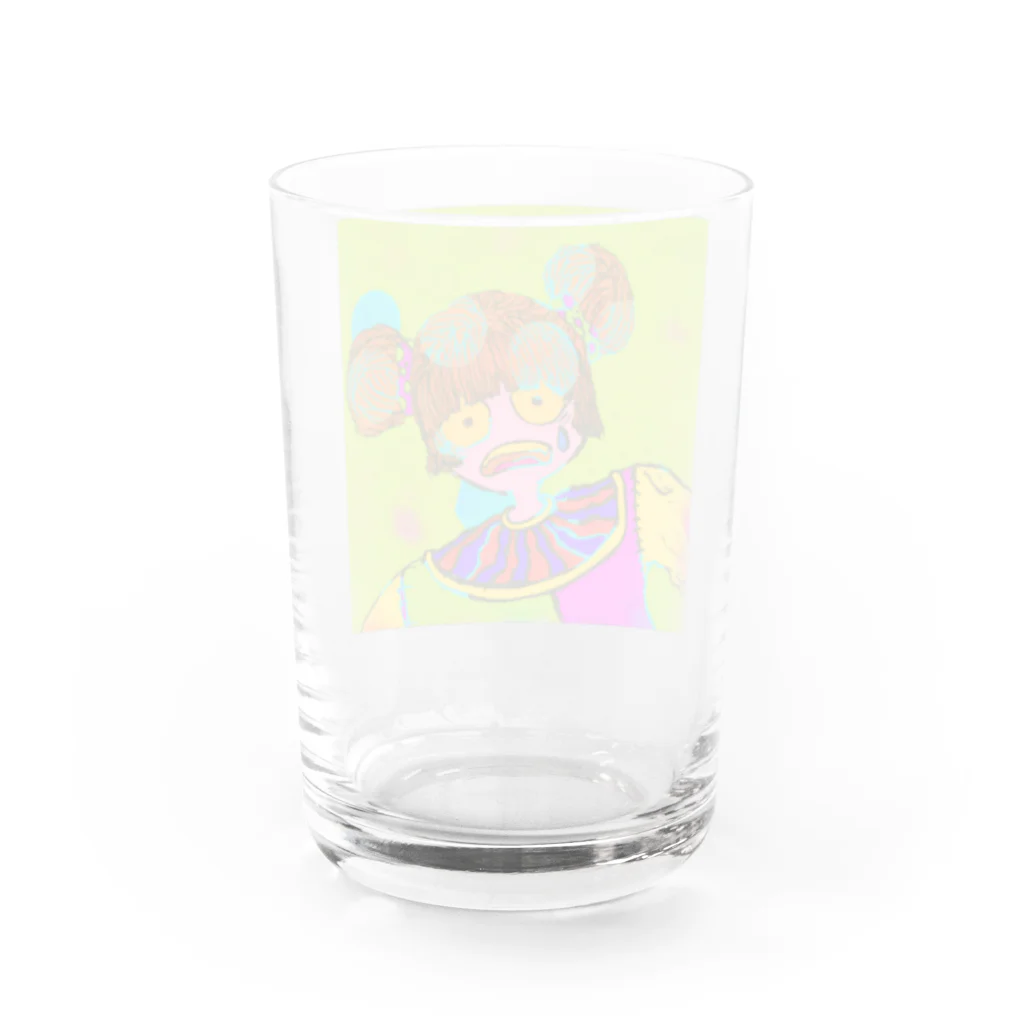 ヤサイニンニクアブラカラメマシマシにゅんぺいのクラウンガール！ Water Glass :back