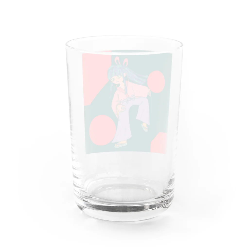 ヤサイニンニクアブラカラメマシマシにゅんぺいの戦闘巫女・ヤマト Water Glass :back