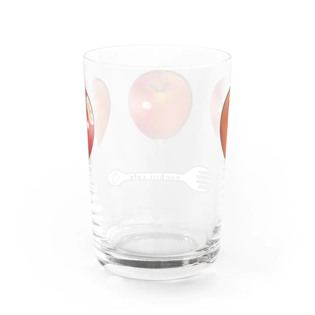 のんびりCafeの布屋さんのかじりんごフォーク Water Glass :back