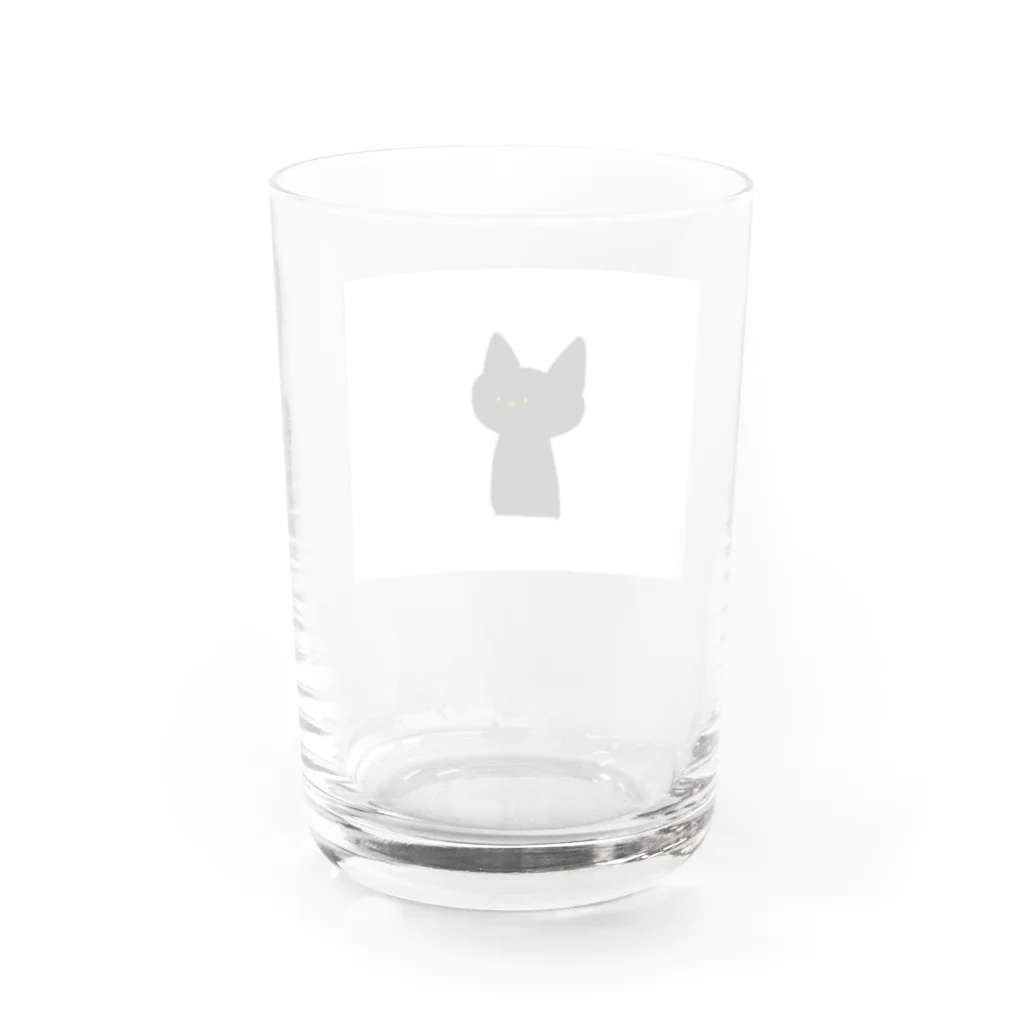 りんのおえかきのくろねこ Water Glass :back