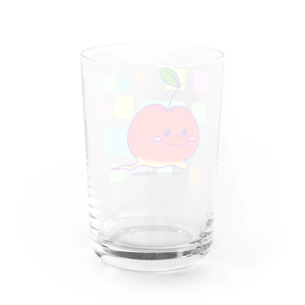 paniponiのすりおろしりんごちゃん。 Water Glass :back