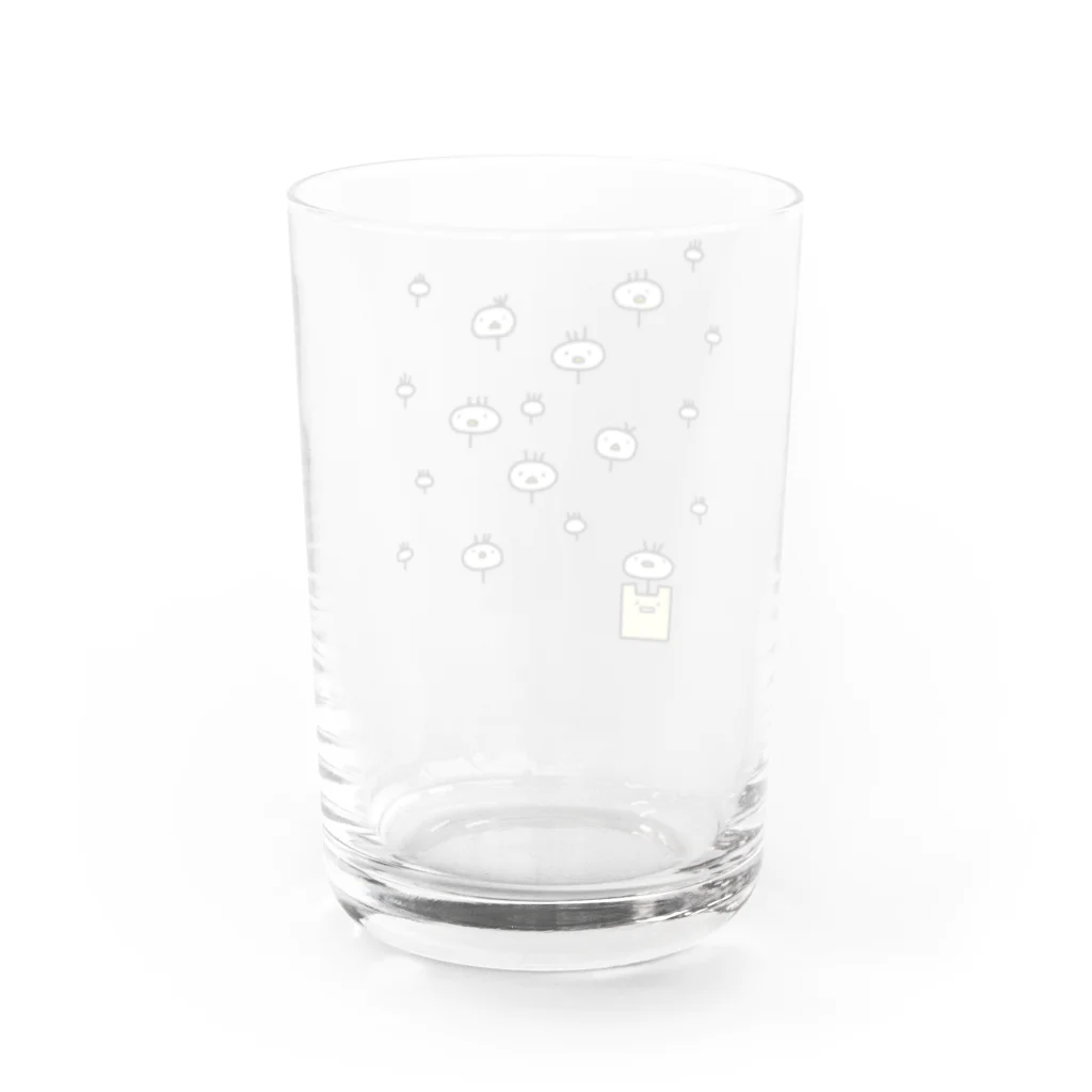 2Dうさぎの2Dうさぎ わたげ Water Glass :back