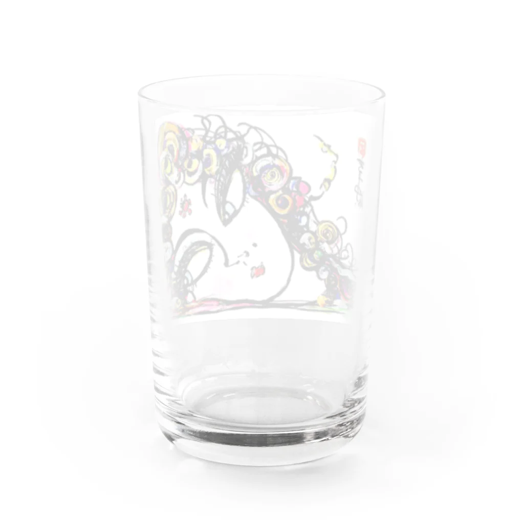 アニクラ デザイン本舗のパティオ イカウイィ氏 直筆デザイン画　amo akua　スピ公認 Water Glass :back