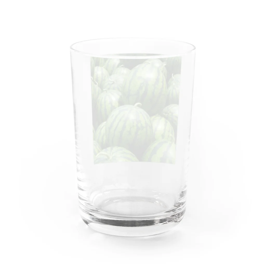 くまくま農園のすいかゴロゴロ Water Glass :back