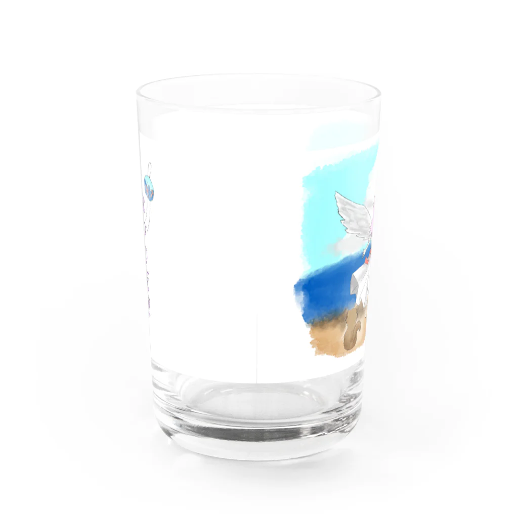 White Worldのなつの天使 Water Glass :back