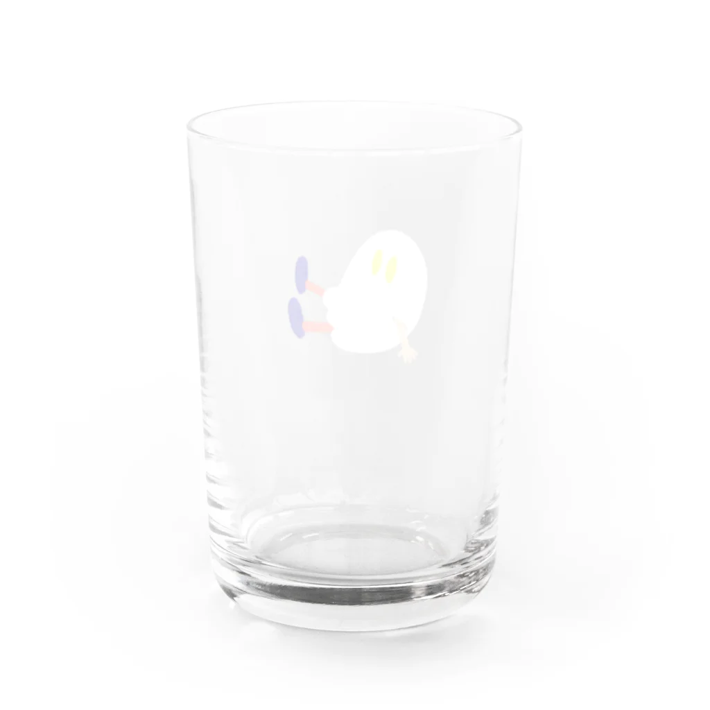 CHIMNEY雑貨店のおすわり二頭身おばけ Water Glass :back