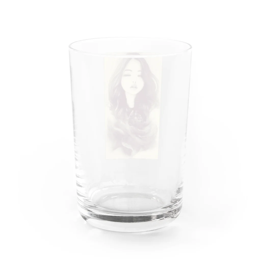 朝陽の雑貨屋さんのカコジョの朝陽 Water Glass :back