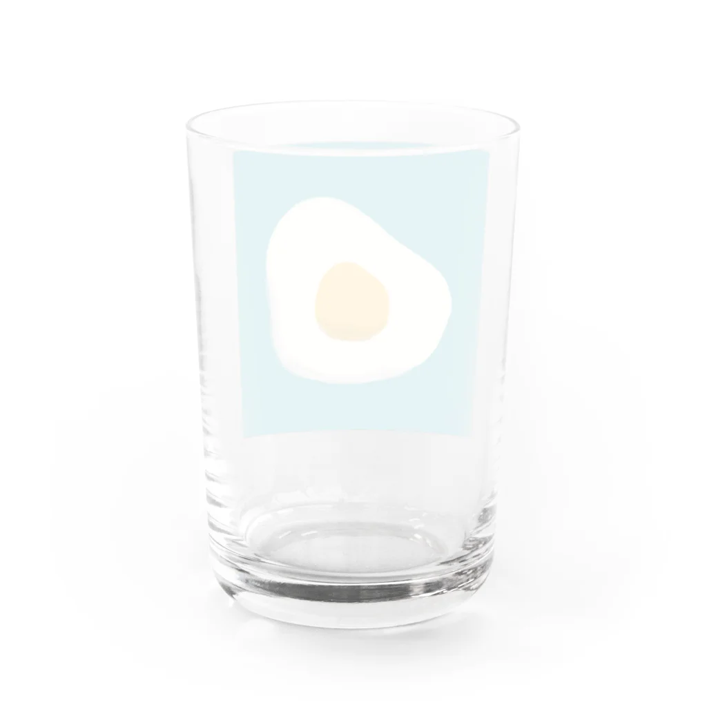 【シマエナガグッズ】ちくわファクトリーのめだまやき　たぶん Water Glass :back