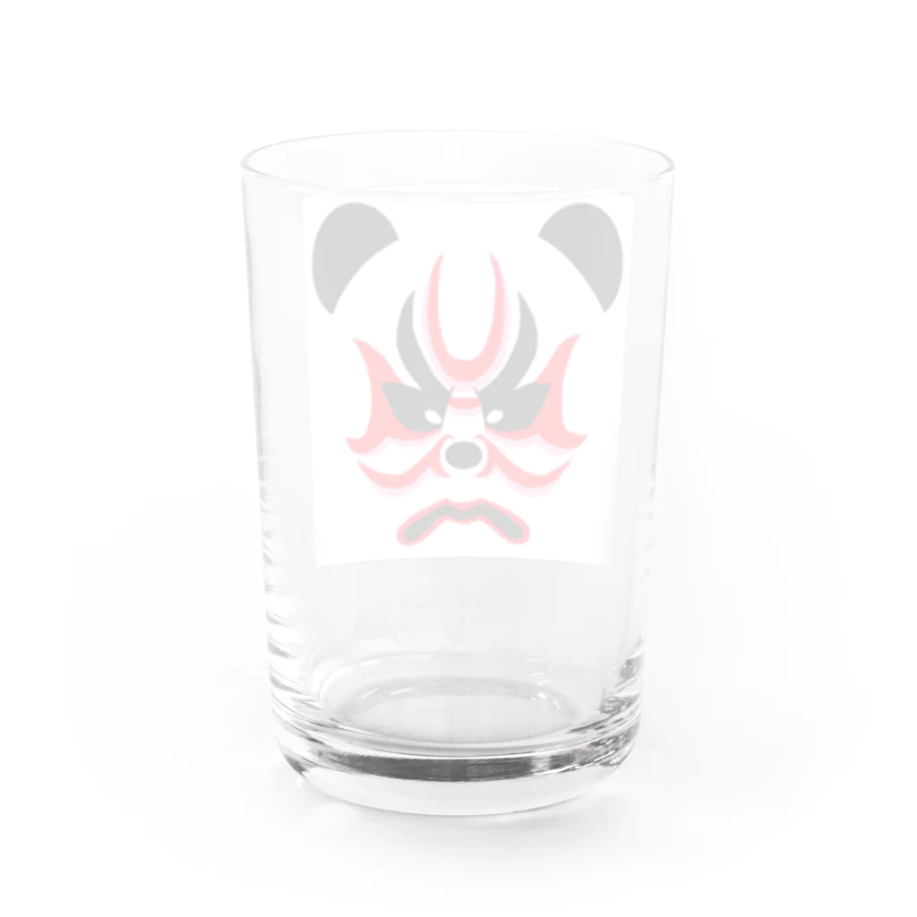 日々好日屋2号店の隈取りパンダ Water Glass :back