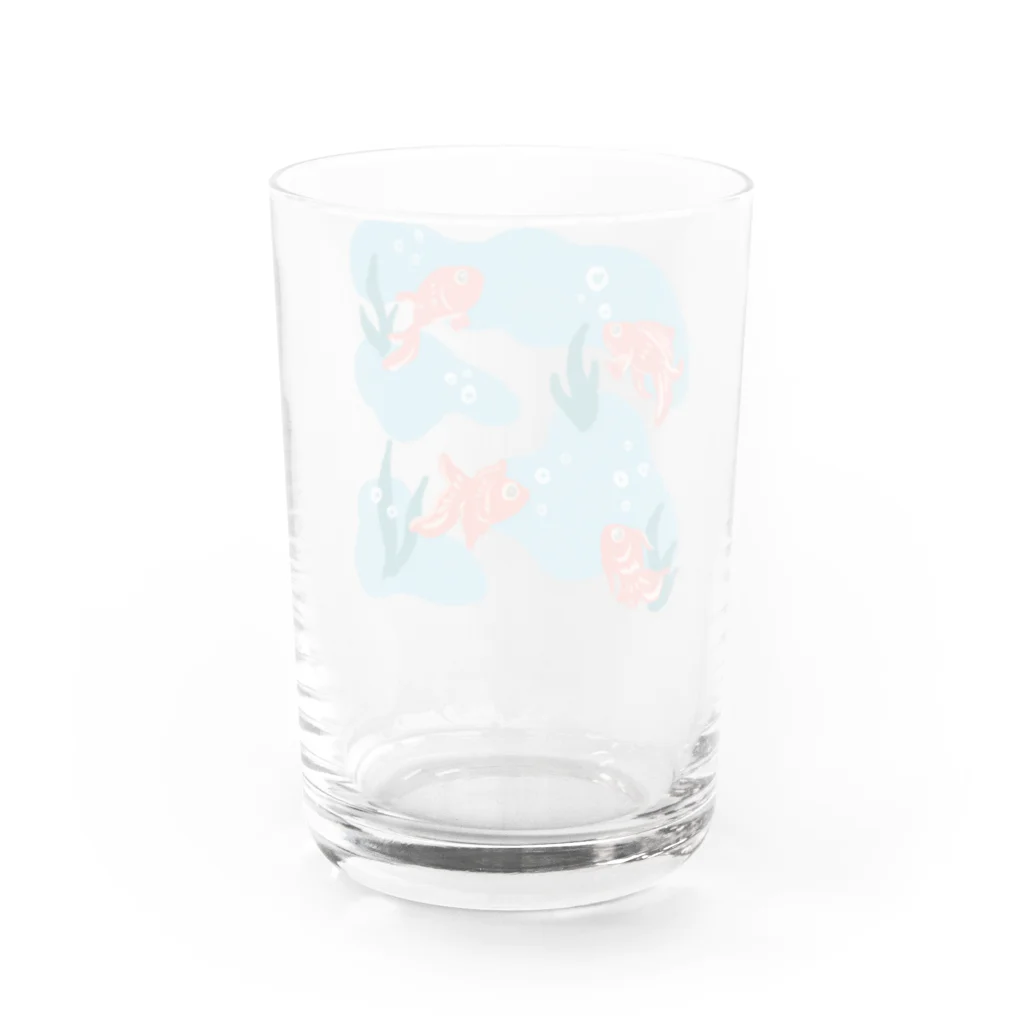 naty's doodlesのGoldenfish Water Glass :back