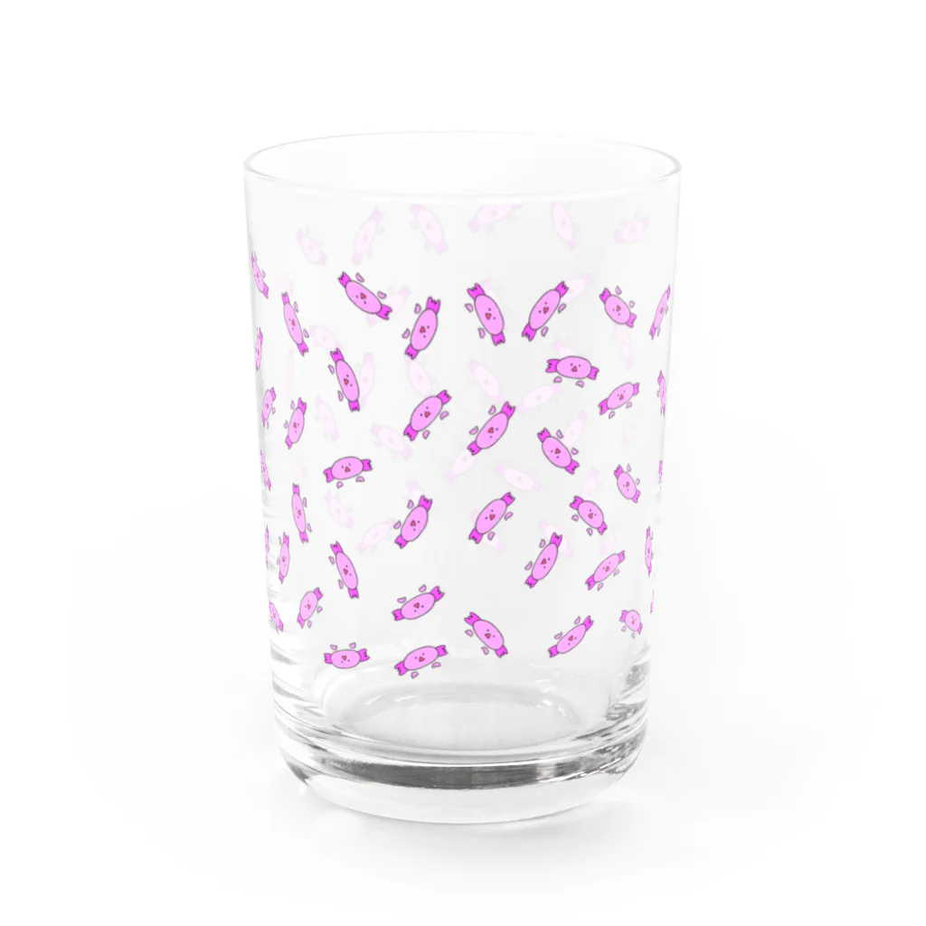 pino子 shopのピンクウーパールーパーくん Water Glass :back