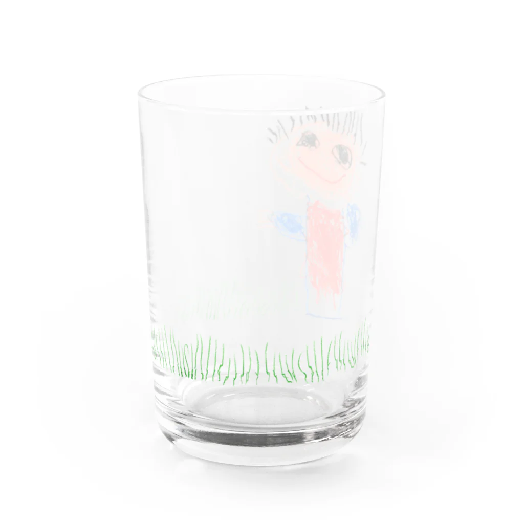 こどもの絵だいすきのおじいちゃん Water Glass :back