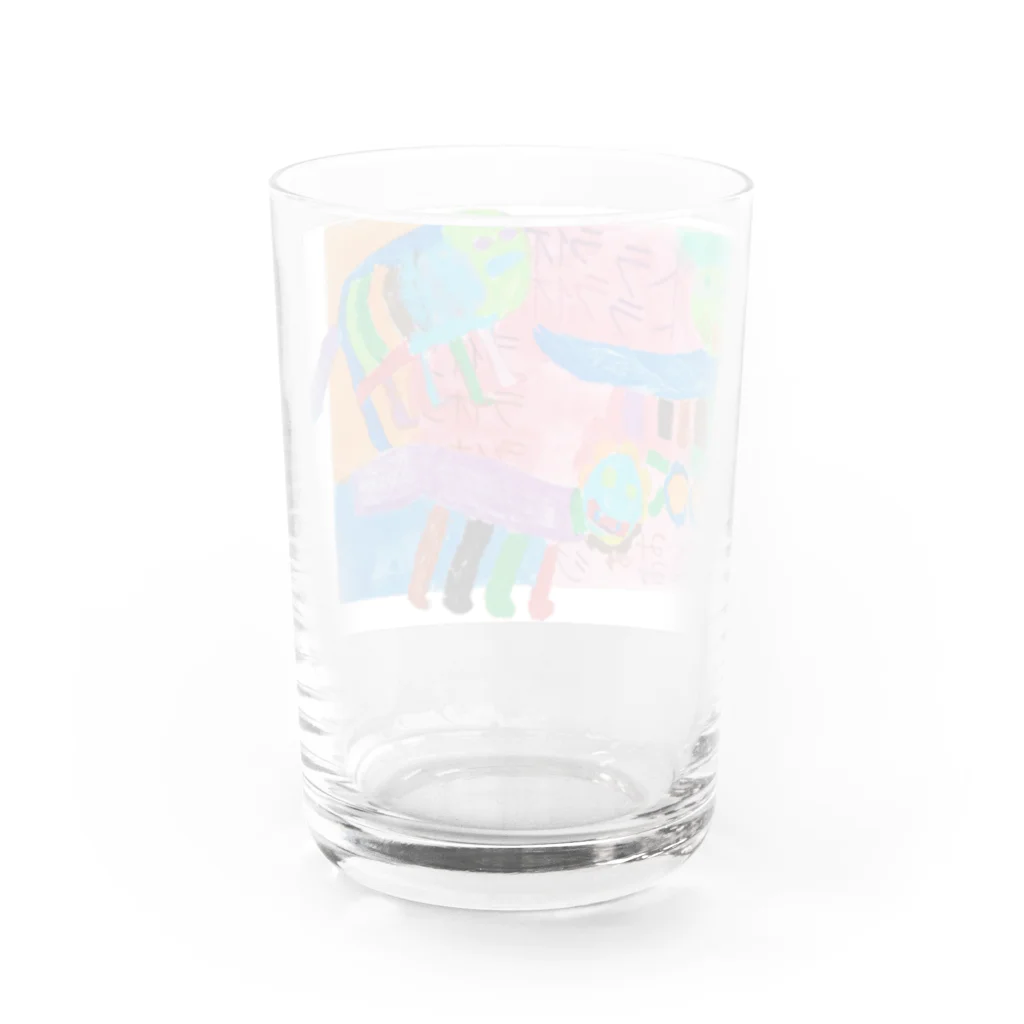 futaba_npoのトラとライオンとメガネ Water Glass :back