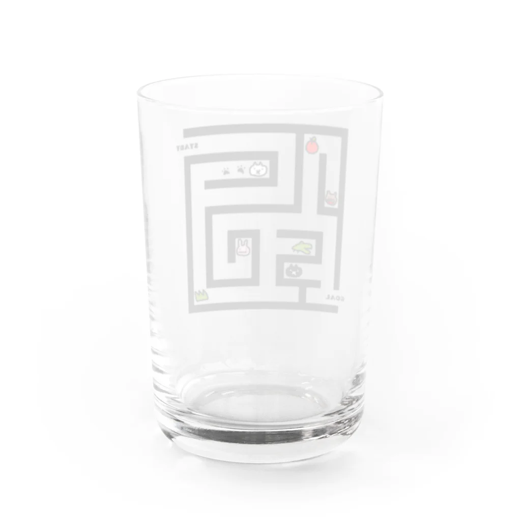 招きにゃんこのどうぶつ迷路 Water Glass :back