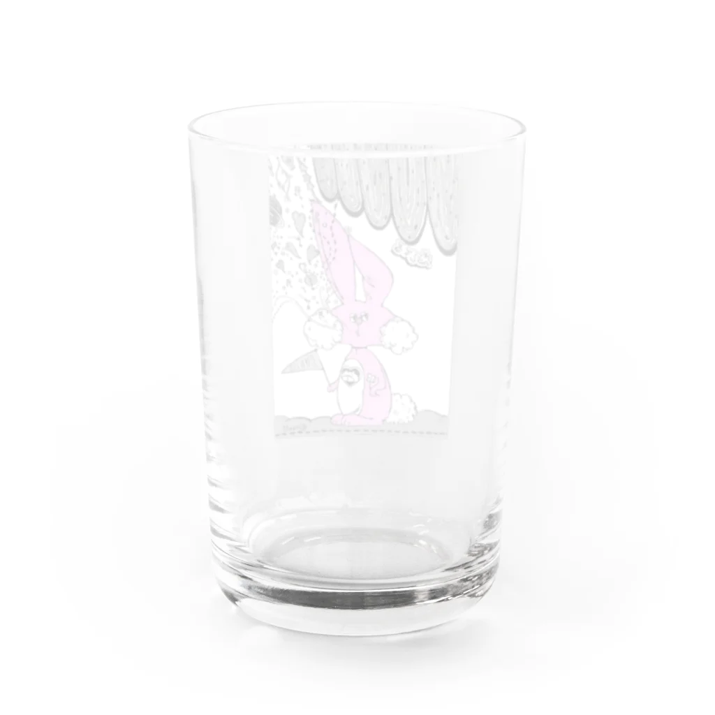 【Yuwiiの店】ゆぅぅぃーのウサ恋★恋してる　イラスト Water Glass :back