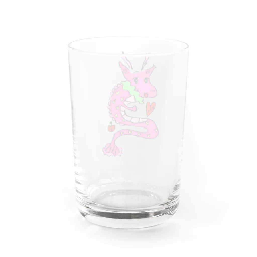 ぱんちゃぱんちゃな世界の幸せの龍ちゃん♡ Water Glass :back