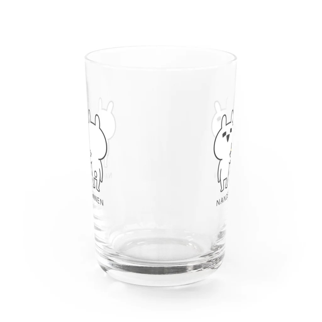 DECORのゆるだるリアクションうさぎ　なんでやねんver. Water Glass :back