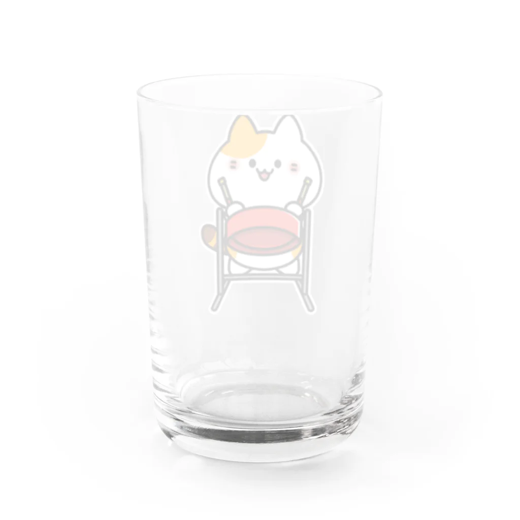  ふじねこ屋のテナーパンねこ Water Glass :back