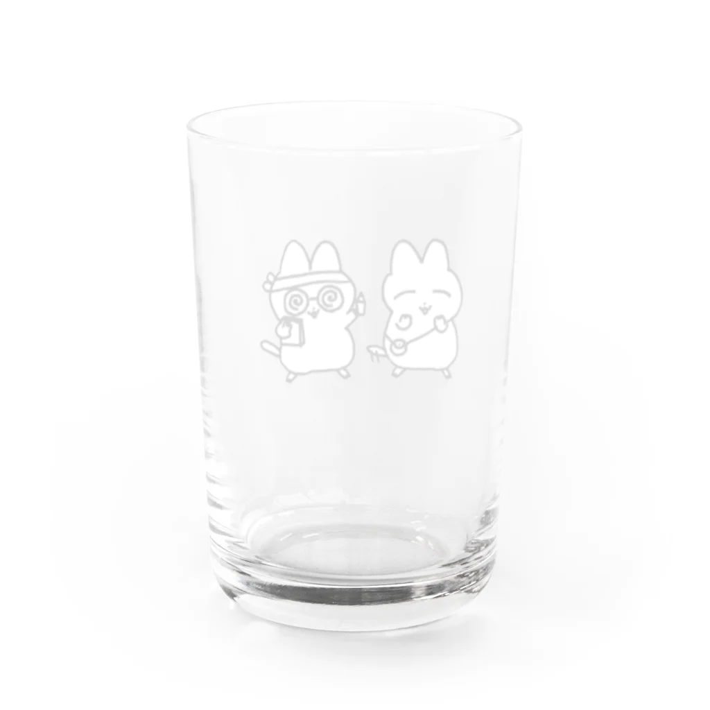 ブーキャット村のブーキャットと勤勉なブーキャット Water Glass :back