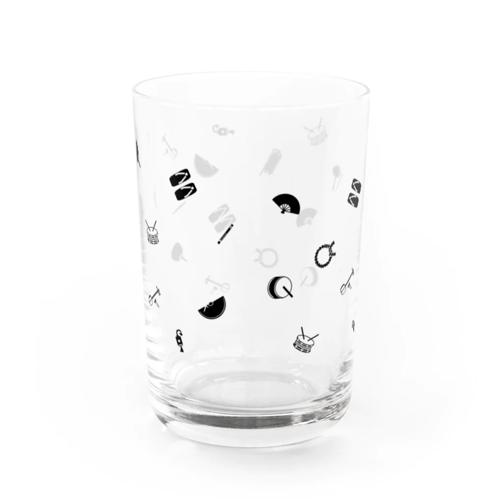 お祭りグッズのお店の阿波踊り_マルチ柄_コップ系 Water Glass :back