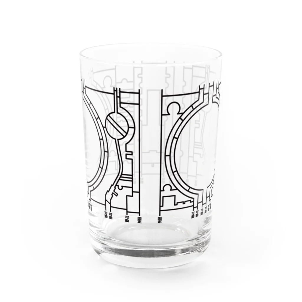 よシまるシンのあみだDJくじ太郎 Water Glass :back