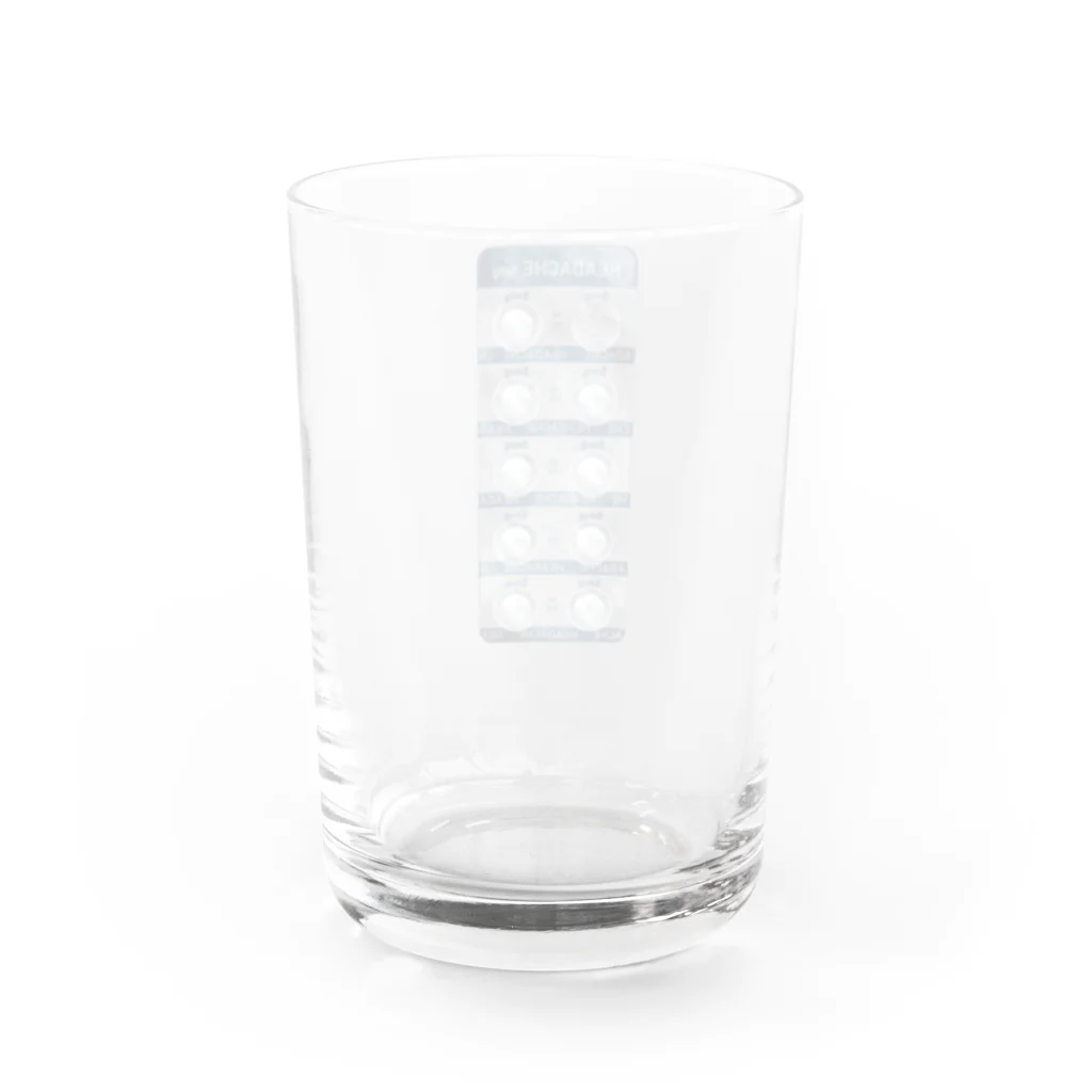 ずつうがいたいの架空のお薬シート Water Glass :back