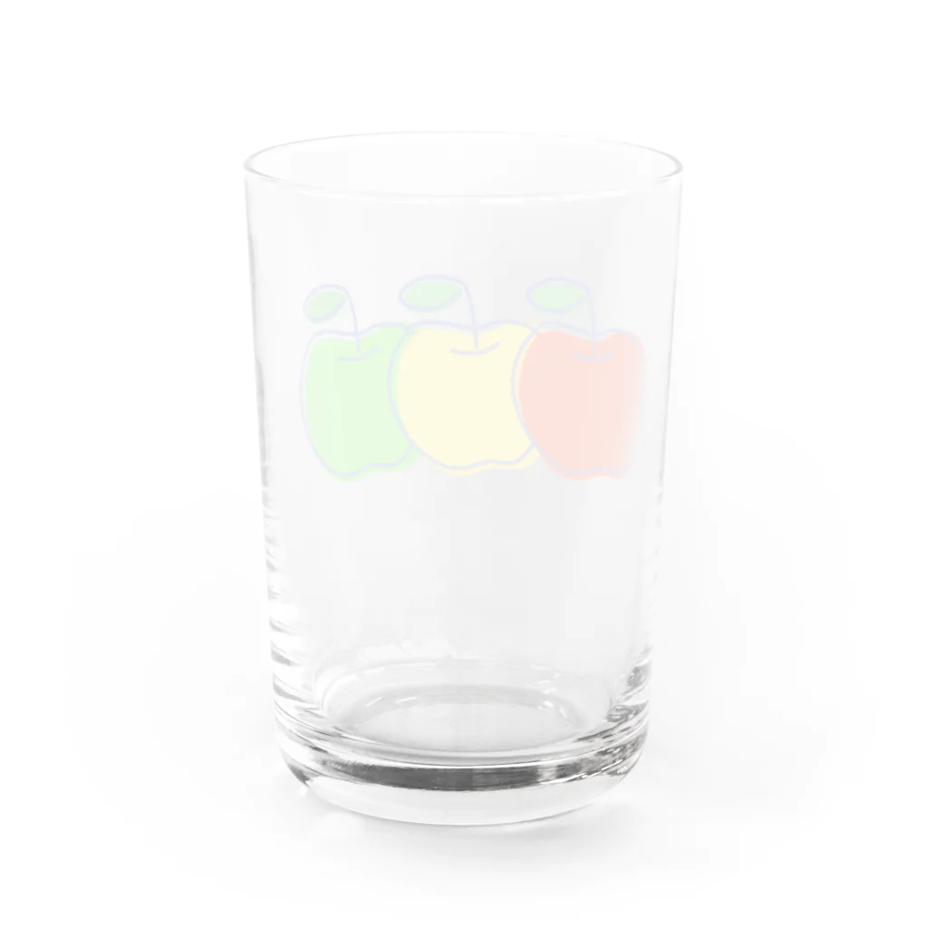 ハナのお店のりんご三兄弟 Water Glass :back