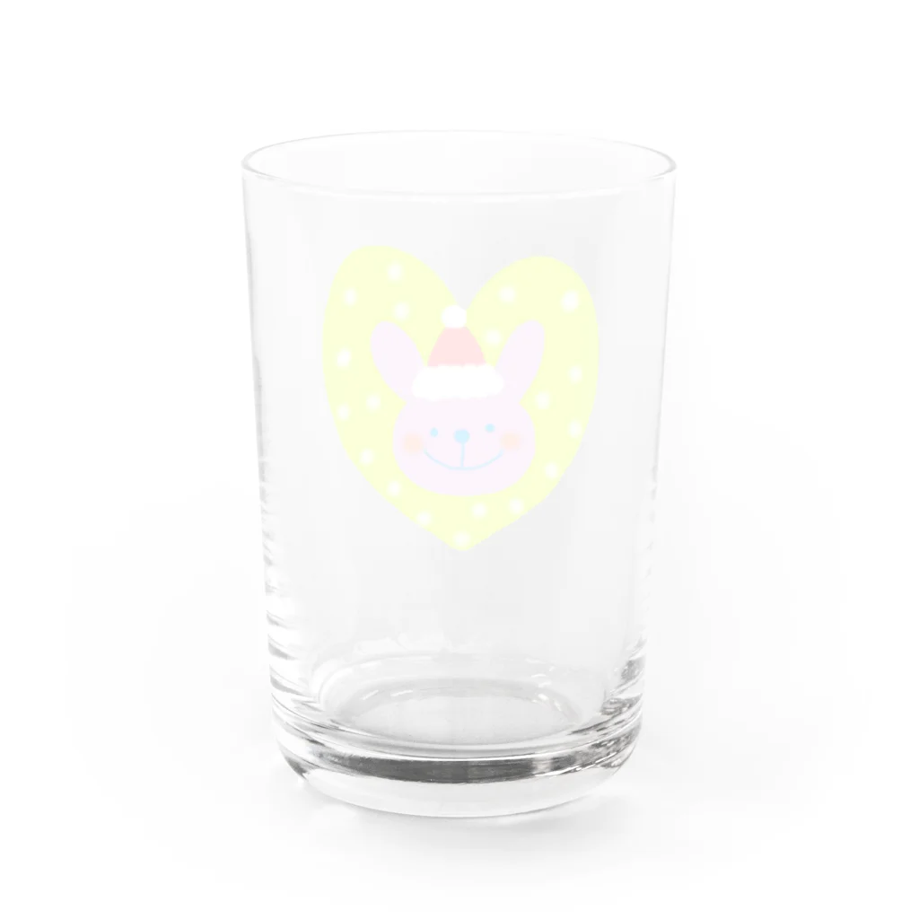 おばあちゃんのサンタうさぎ Water Glass :back