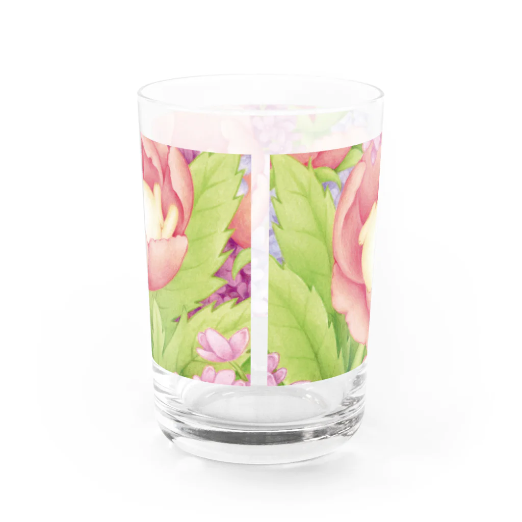 とむのもちもちねことお花畑 Water Glass :back