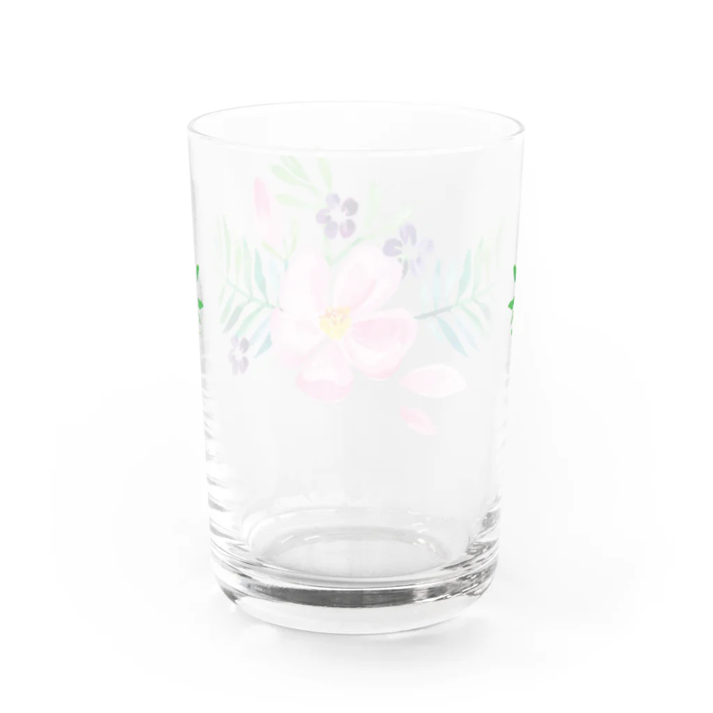 リラックス商会の水彩花柄気分 Water Glass :back