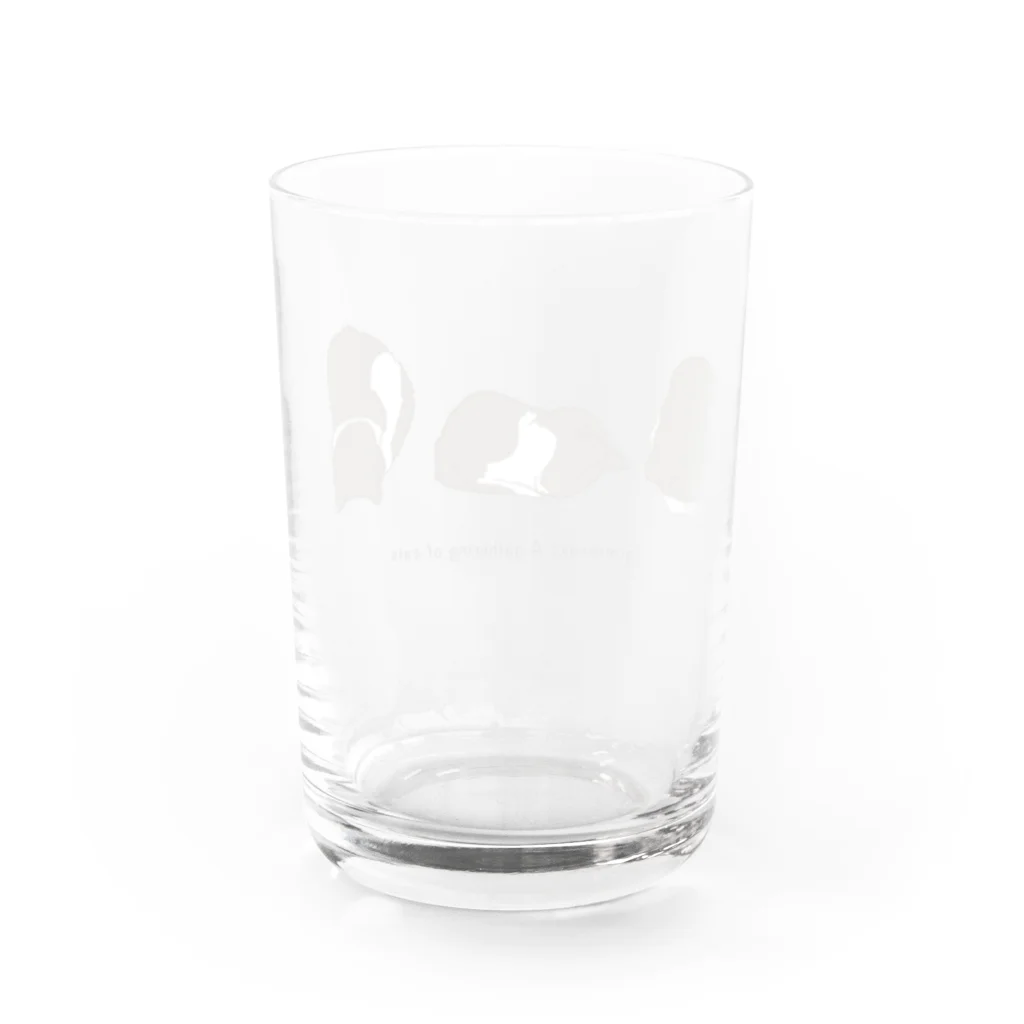 amemugi（あめむぎ）のごめん寝ネコの集まり。 Water Glass :back