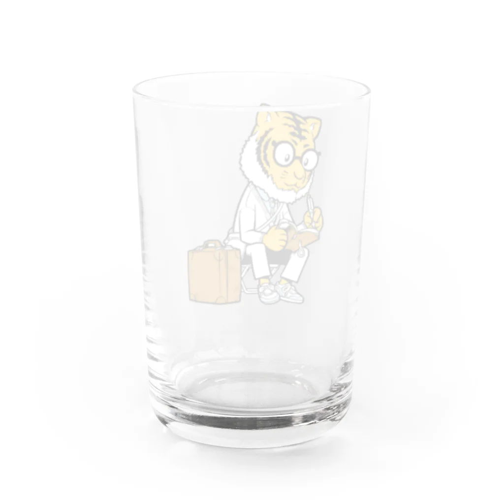 イラストレーター平戸三平のトラのトラベラー Water Glass :back