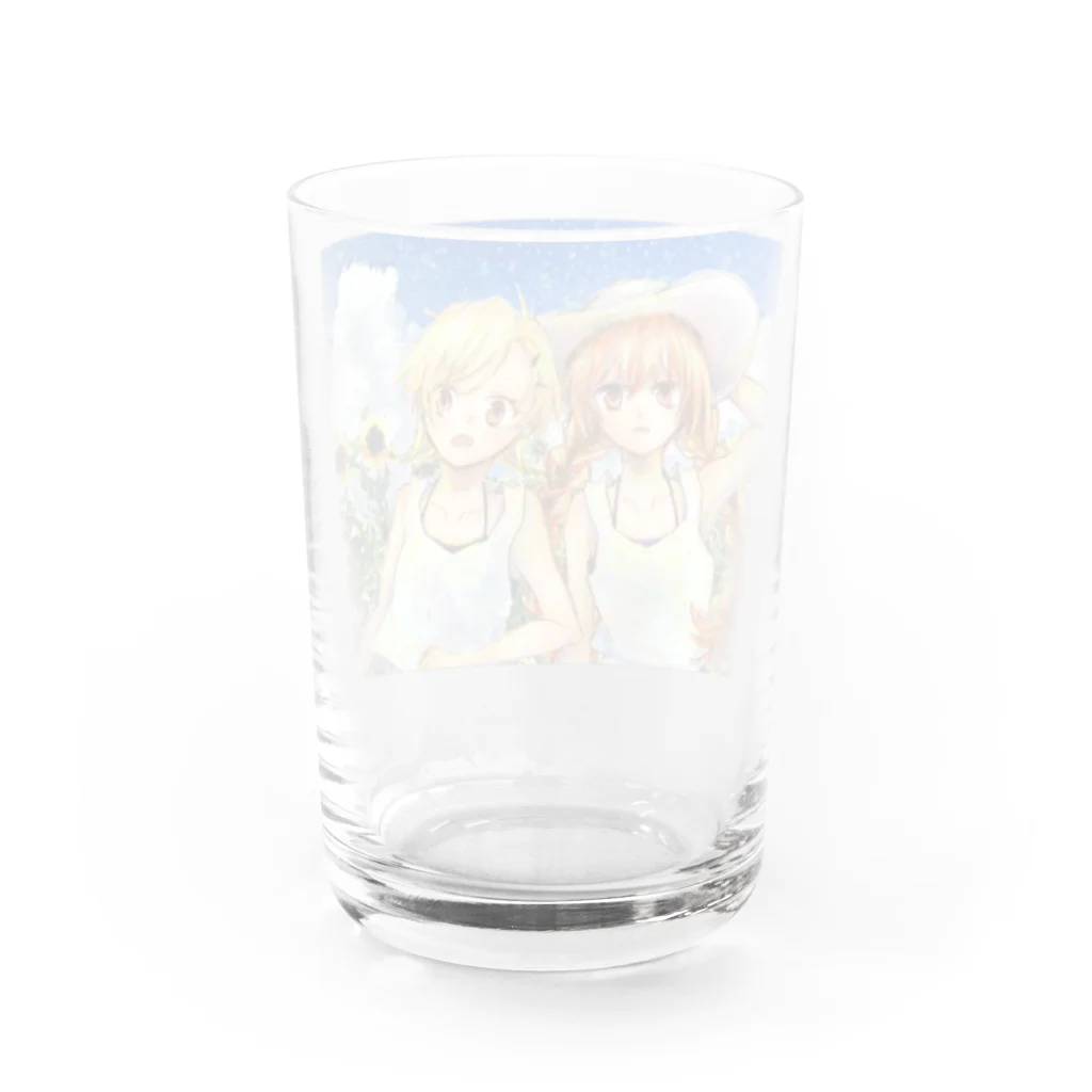 志瓜のSUZURIの夏のつなここ Water Glass :back