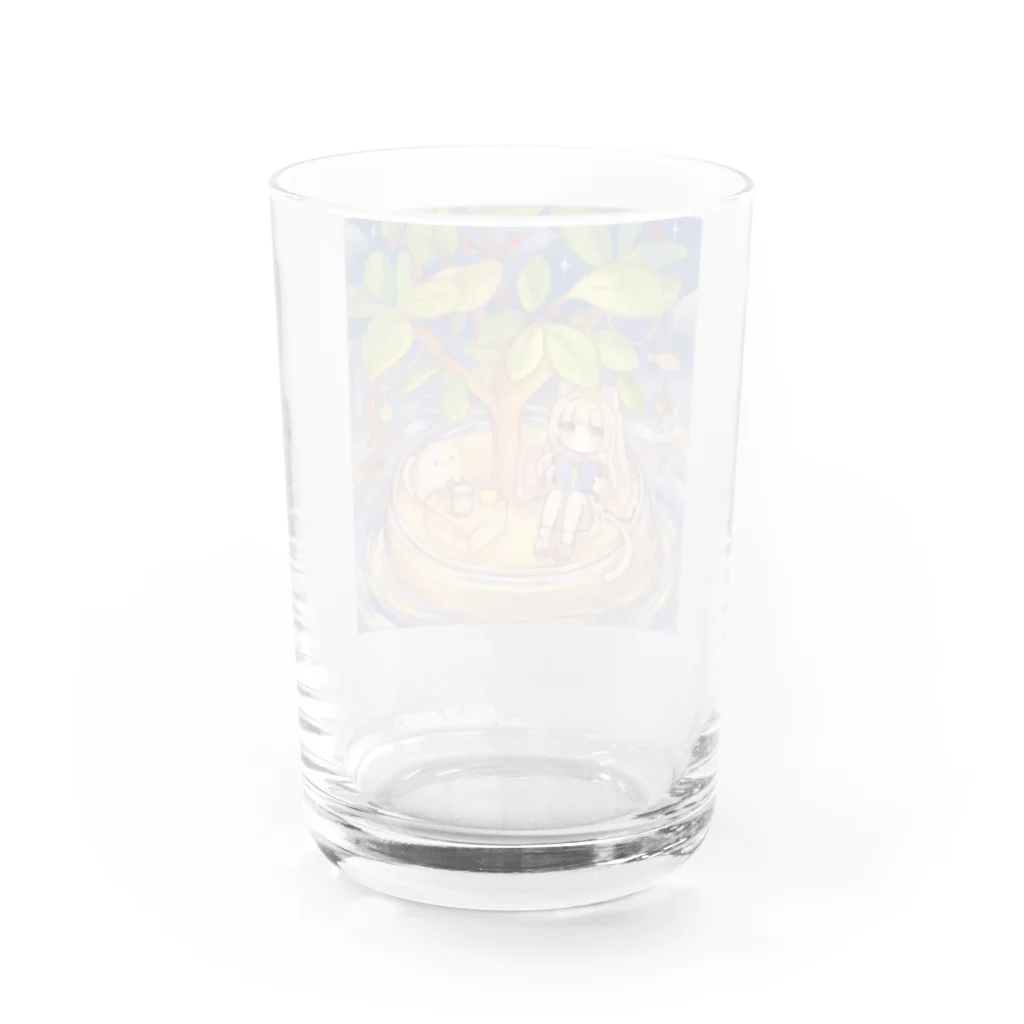 くじらこのゆめのなか Water Glass :back