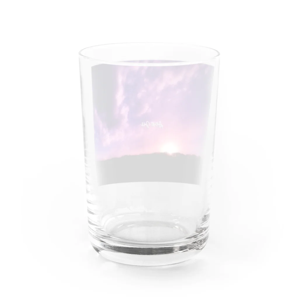 【ホラー専門店】ジルショップの(リメイク／横長)紫の夕日 グラス反対面